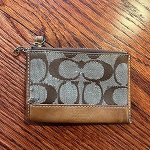 Coach key zip pouch